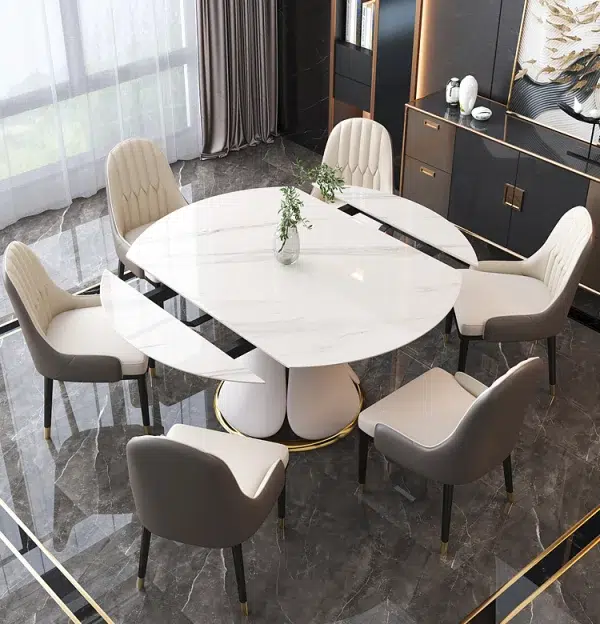 Mesa de comedor mármol abatible extensible ME-2 - Imagen 3