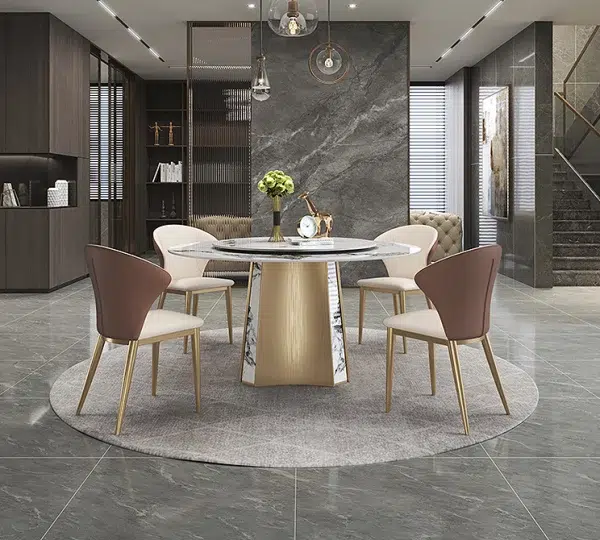 Mesa de comedor cubierta de jade frío ME-60