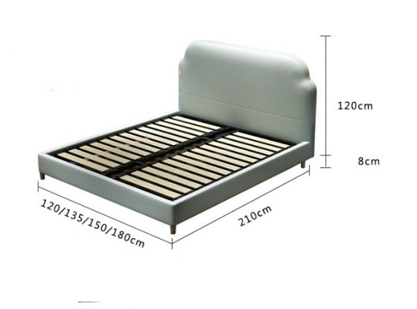 Cama grande azul cielo con canapé CA-M-62