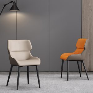Silla de Comedor con respaldo de cuero suave SL-48