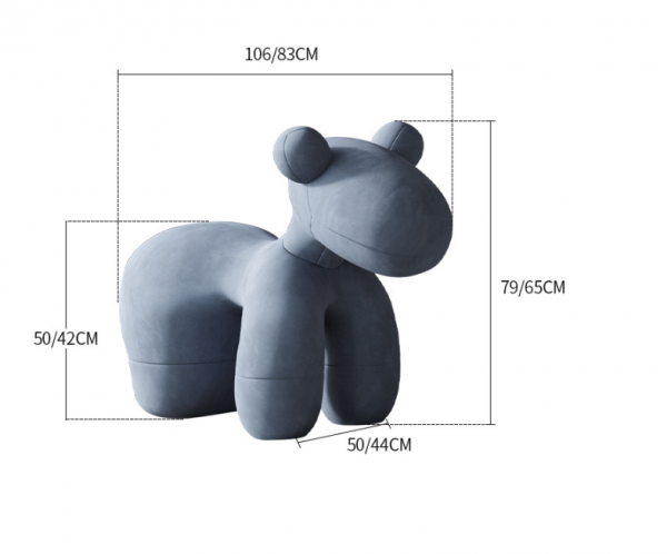 Taburete infantil oso