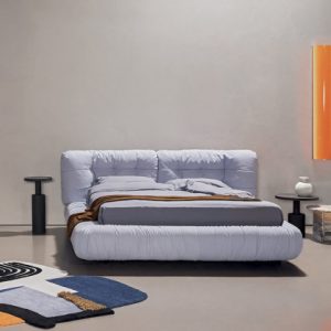 Cama doble de nube en tela