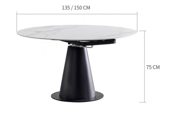 Mesa de comedor extensible base de acero ME-129