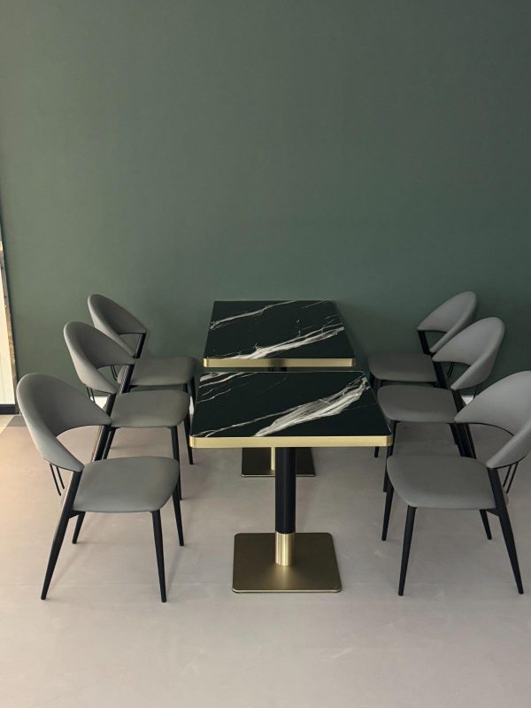 Mesa hostelería CZ-27-28 imitación mármol 120x75/75x75