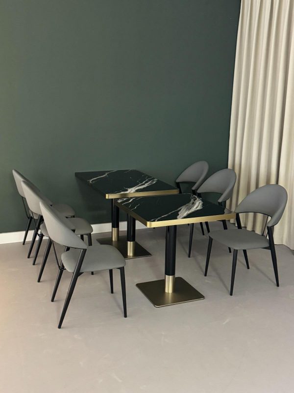 Mesa hostelería CZ-27-28 imitación mármol 120x75/75x75