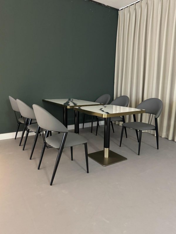 Mesa hostelería CZ-27-28 imitación mármol 120x75/75x75