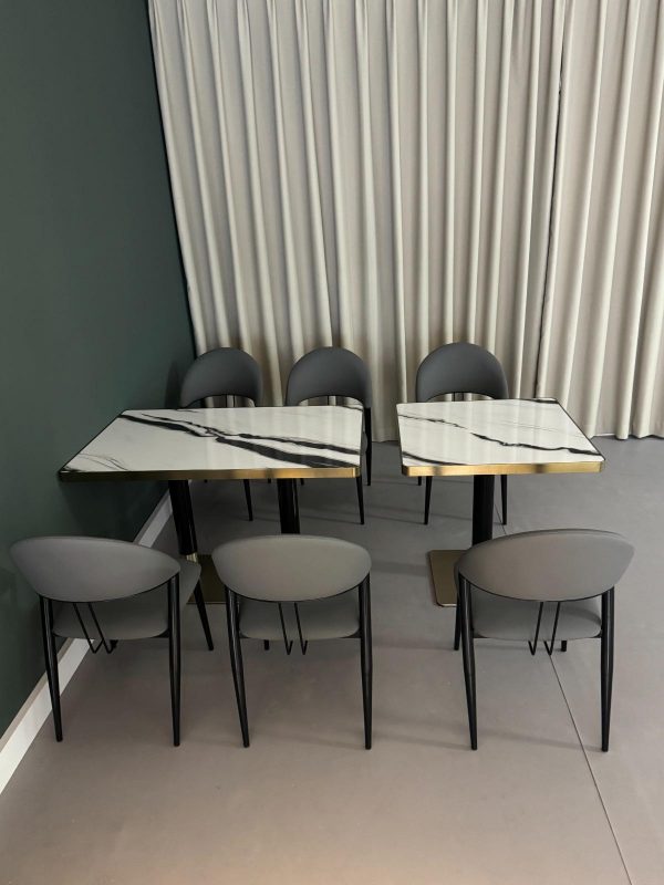 Mesa hostelería CZ-27-28 imitación mármol 120x75/75x75