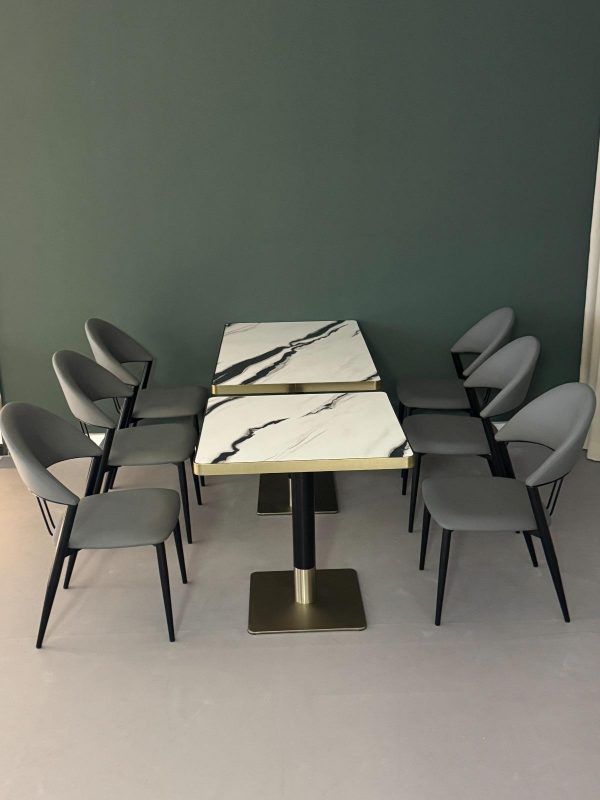 Mesa hostelería CZ-27-28 imitación mármol 120x75/75x75