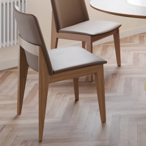 Silla moderna de polipiel y madera maciza SL-84