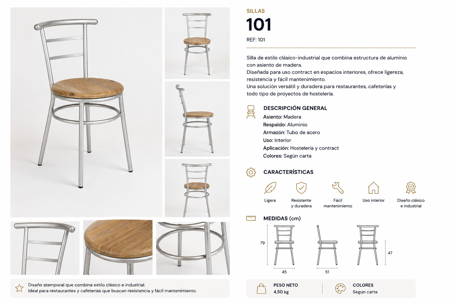 Silla interior Lucía RRO-101