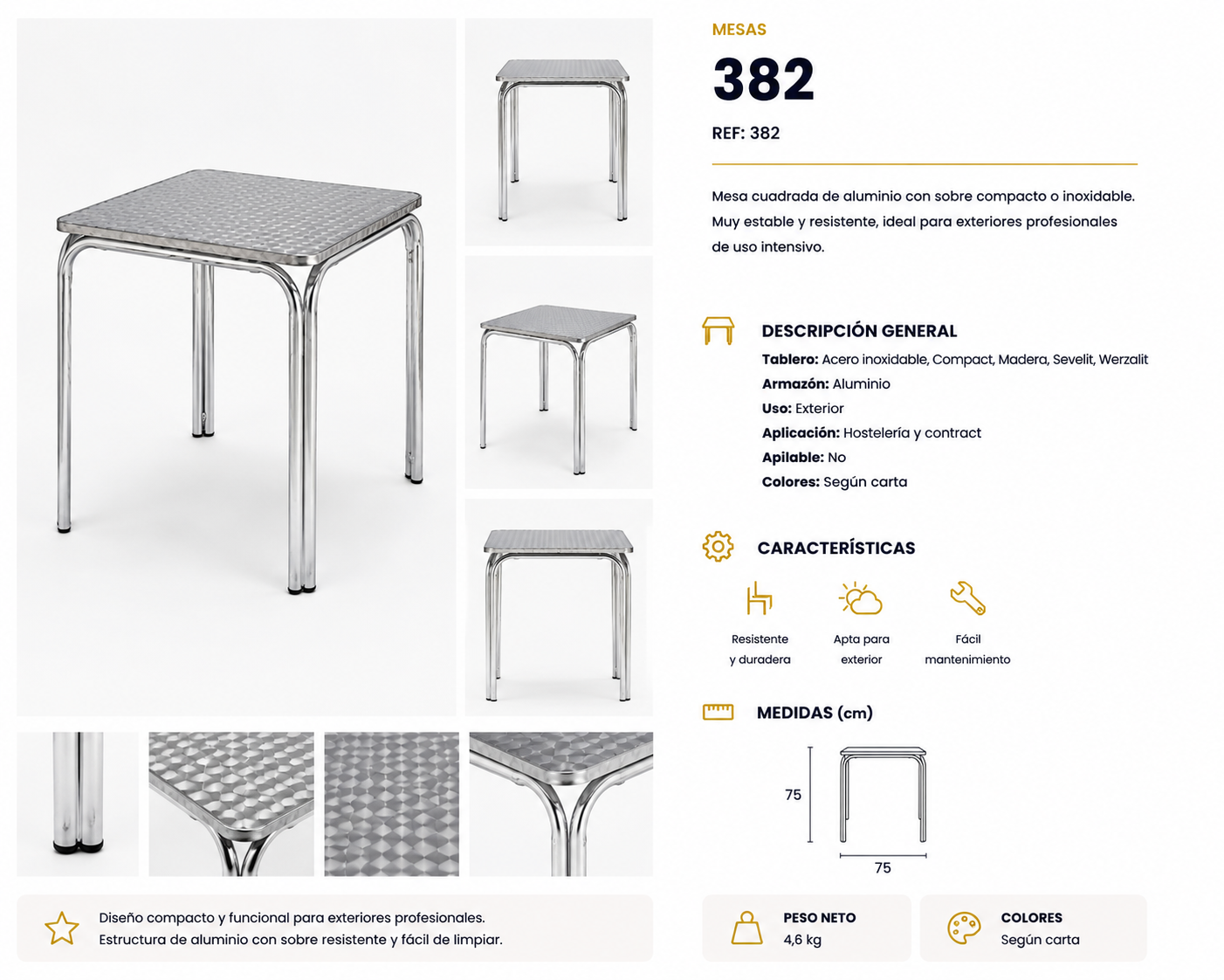 Mesa de exterior RRO-382